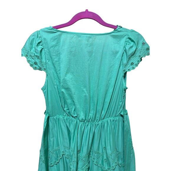 BCBGMaxAzria Celedon Eyelet Embroidered Cotton Sundress | Boho Western | Size 2 - Picture 5 of 7